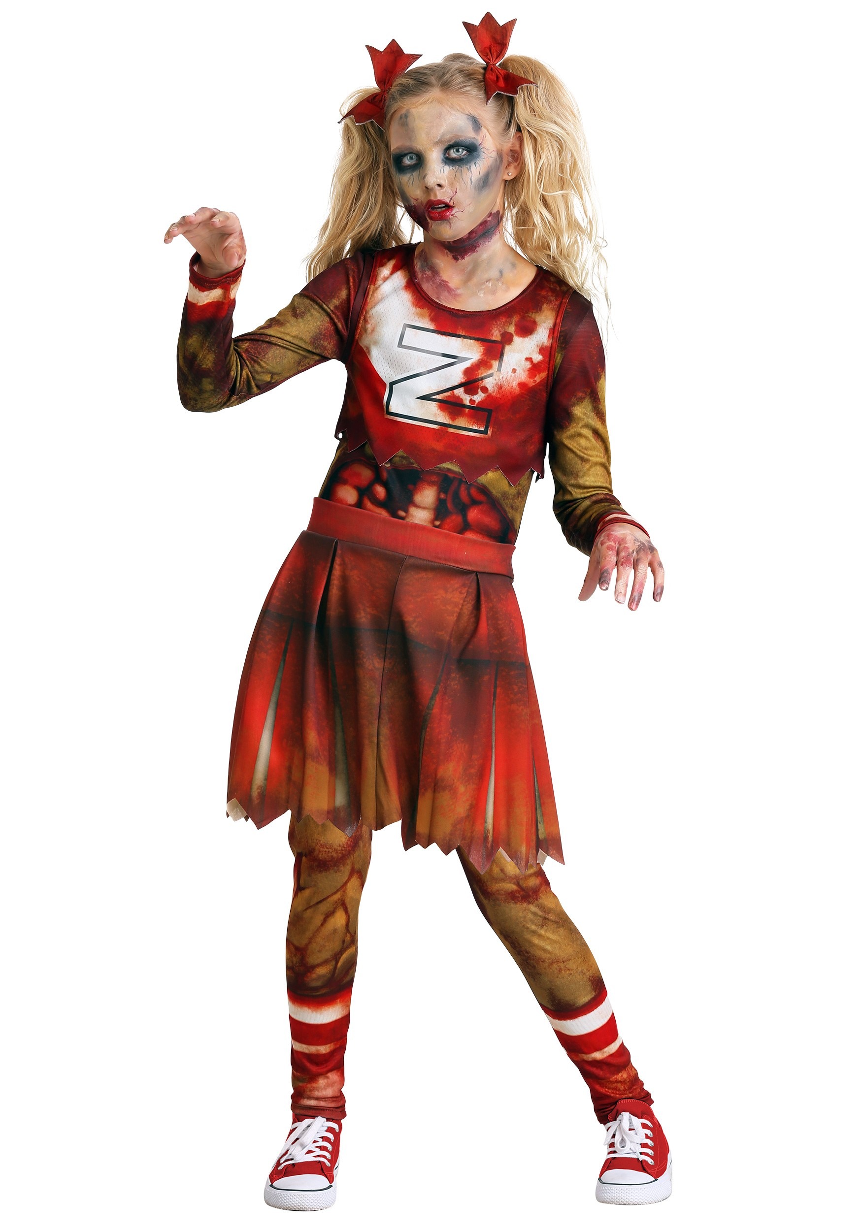Photos - Fancy Dress Zombie FUN Costumes  Cheerleader Girl's Costume Red/White 