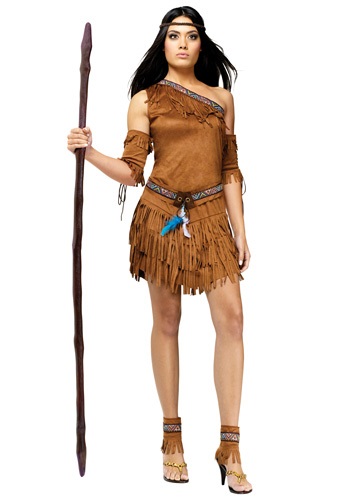 Details about   Sultry Indian Hottie Native American Babe Halloween Costume Outfit Adult Women