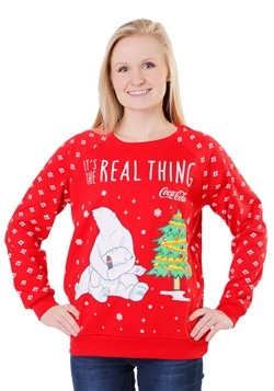 Coca Cola Polar Bear Light Up Juniors Sweatshirt Update Main