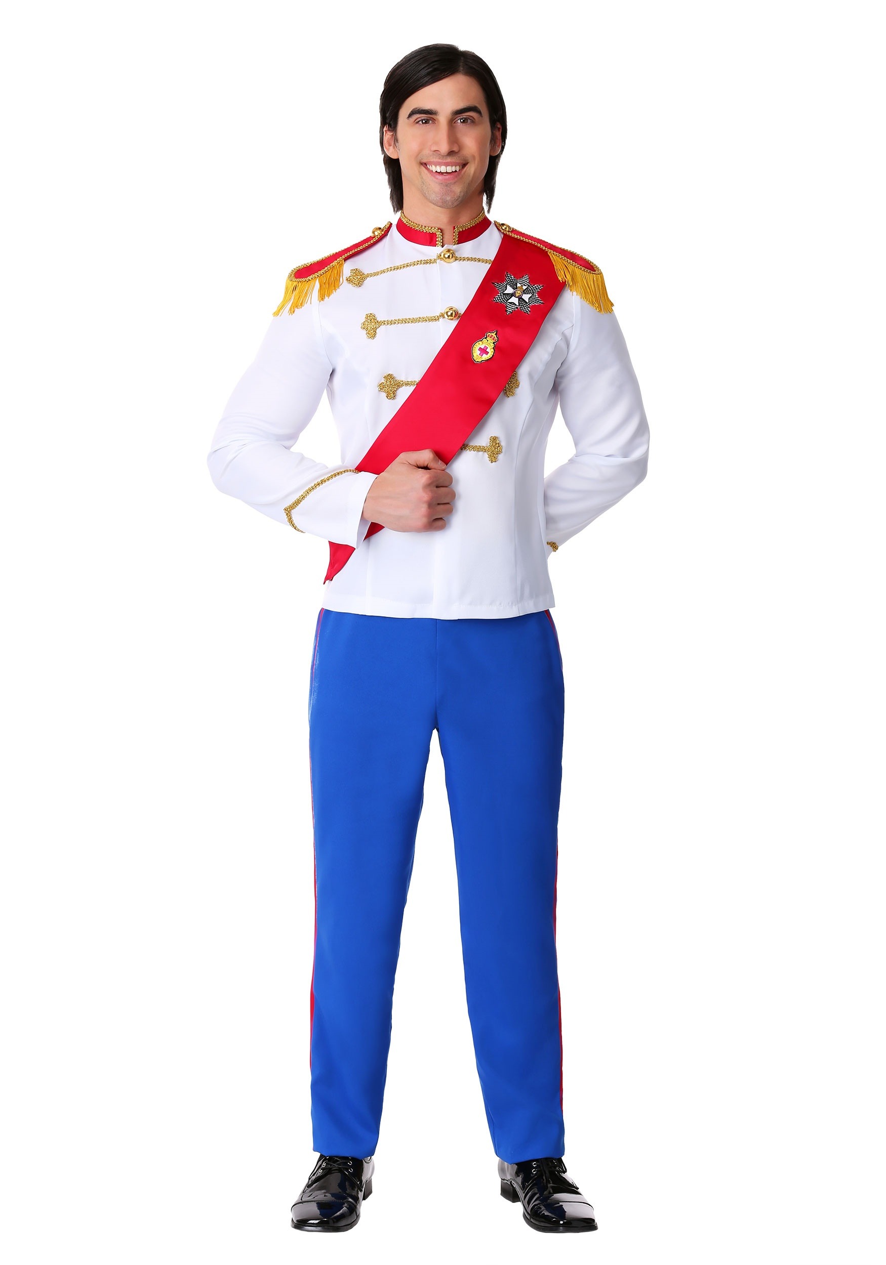 Photos - Fancy Dress CHARMING Sports FUN Costumes Plus Size Charming Prince Costume for Men Blue/Red/Wh 
