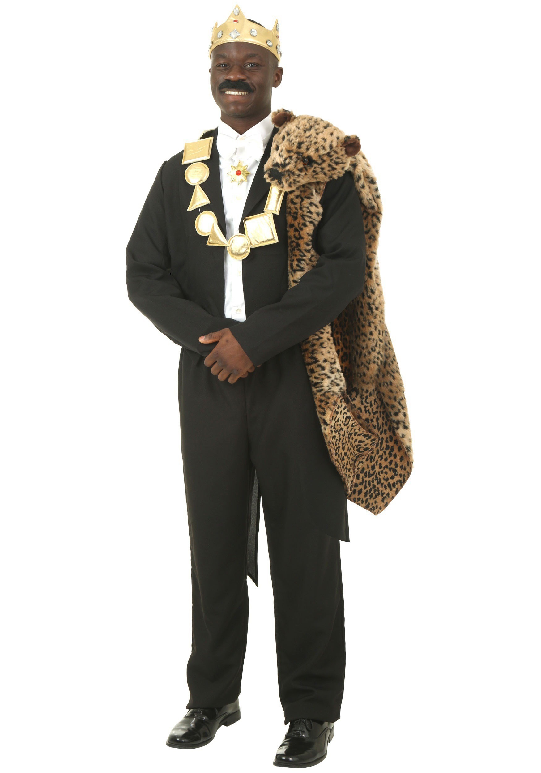 Photos - Fancy Dress FUN Costumes Coming to America Akeem Costume for Plus Size Adults Black