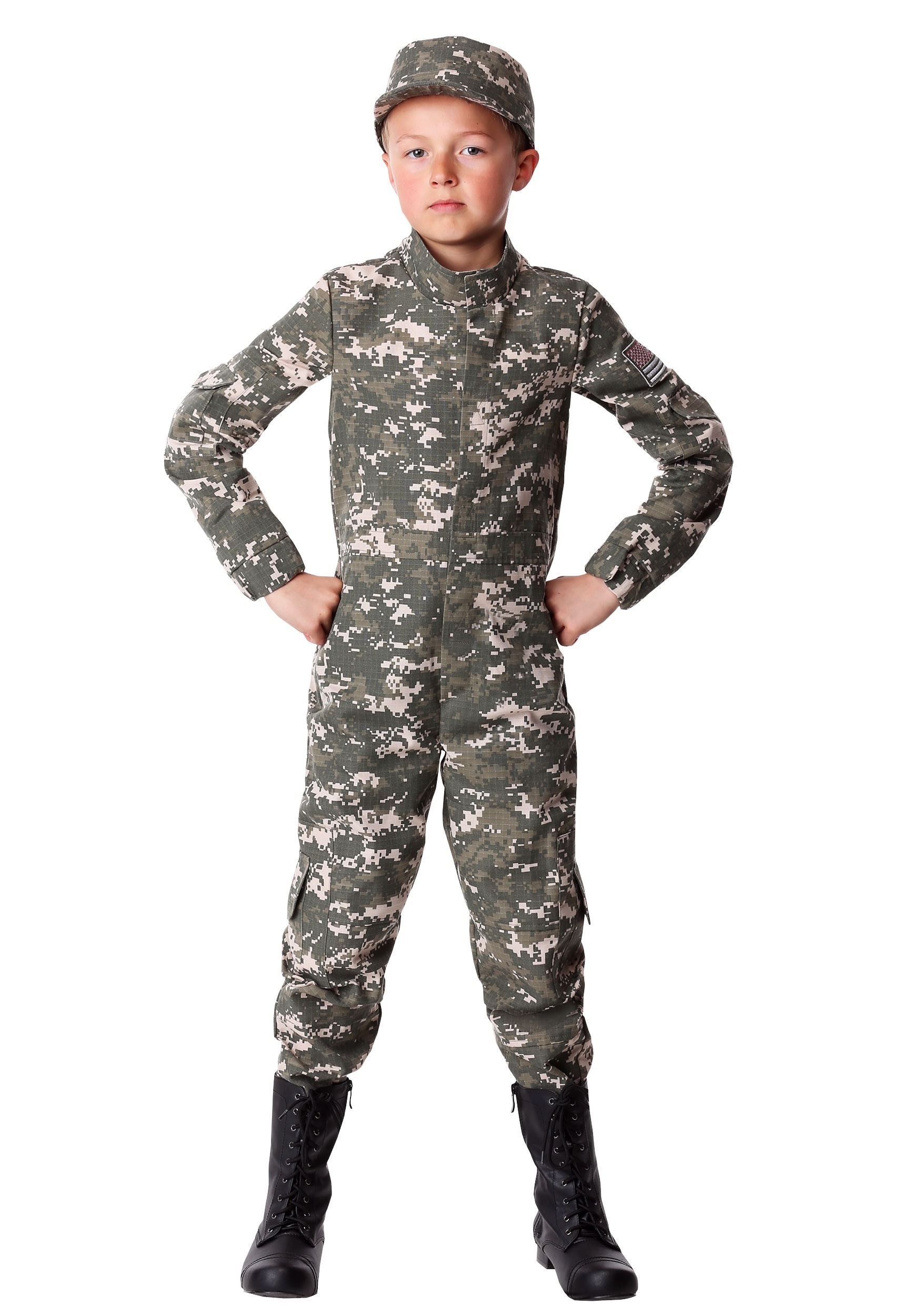 Photos - Fancy Dress Modern FUN Costumes  Combat Soldier Boy's Costume Brown/Green 