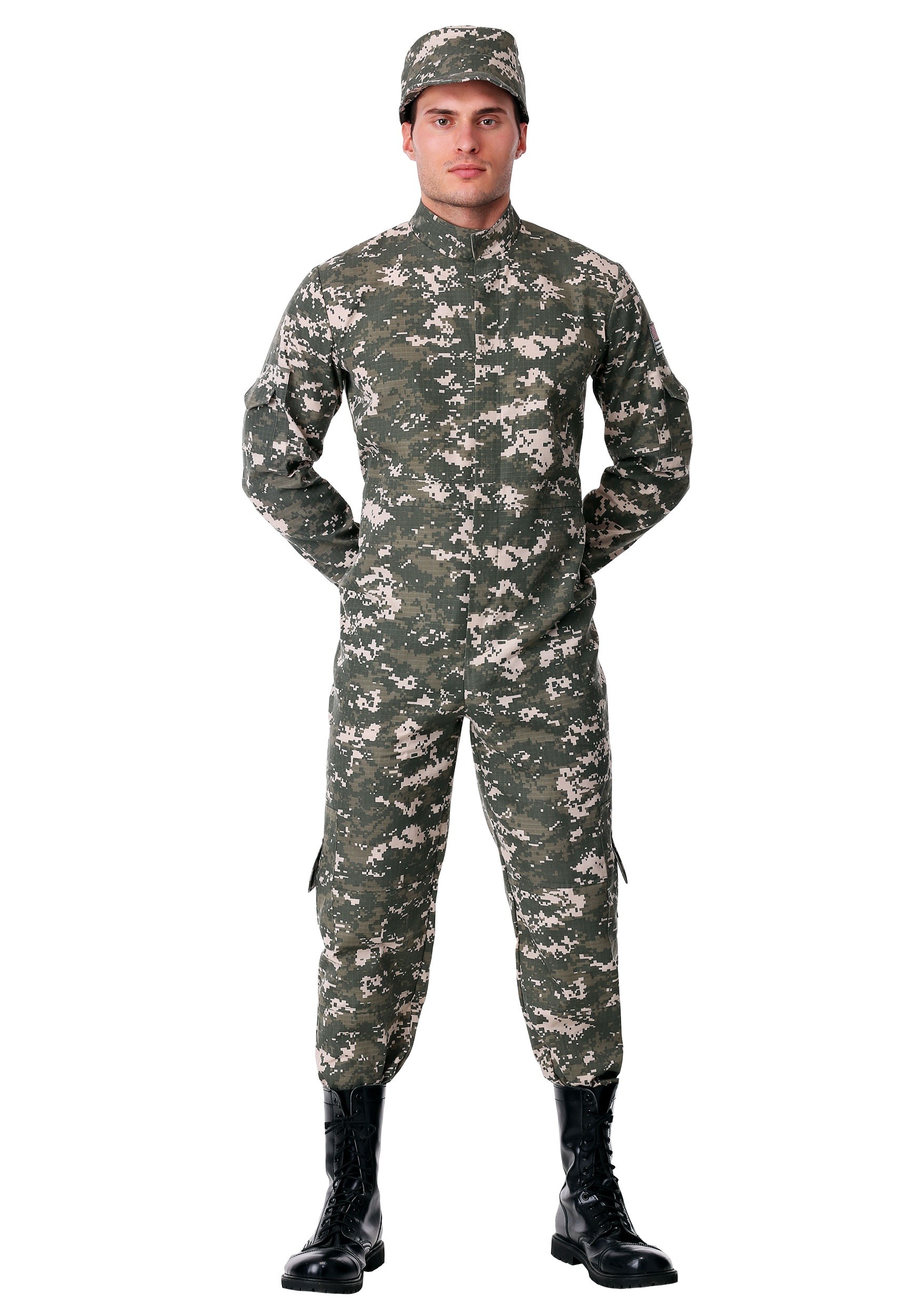 Photos - Fancy Dress Modern FUN Costumes  Combat Soldier Men's Costume Brown/Green 