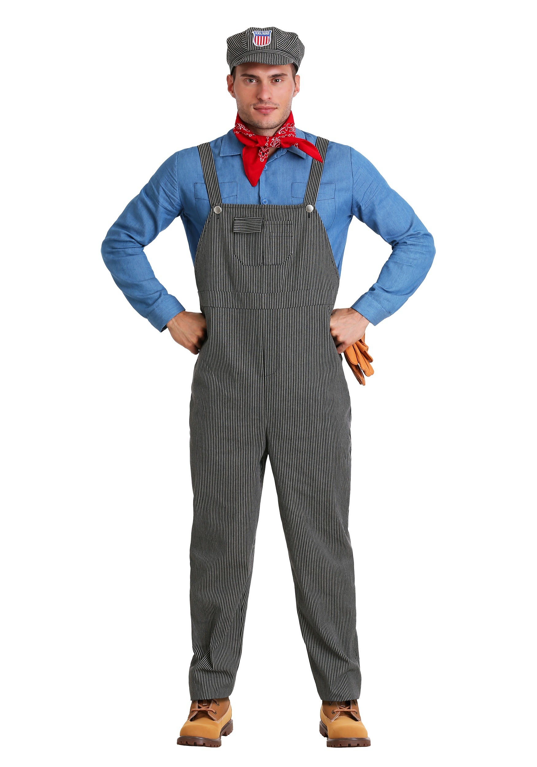 Plus Size Train Engineer Costume for Adults