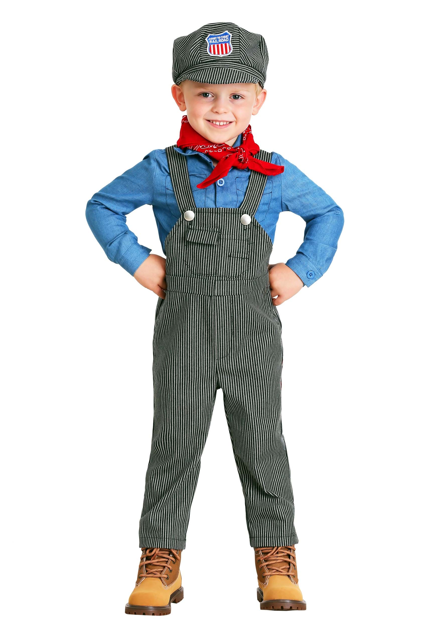 Photos - Fancy Dress ENGINEER FUN Costumes Train  Costume for Toddlers Black/Blue/Red 