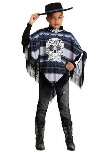 Boys Day of the Dead Poncho Costume