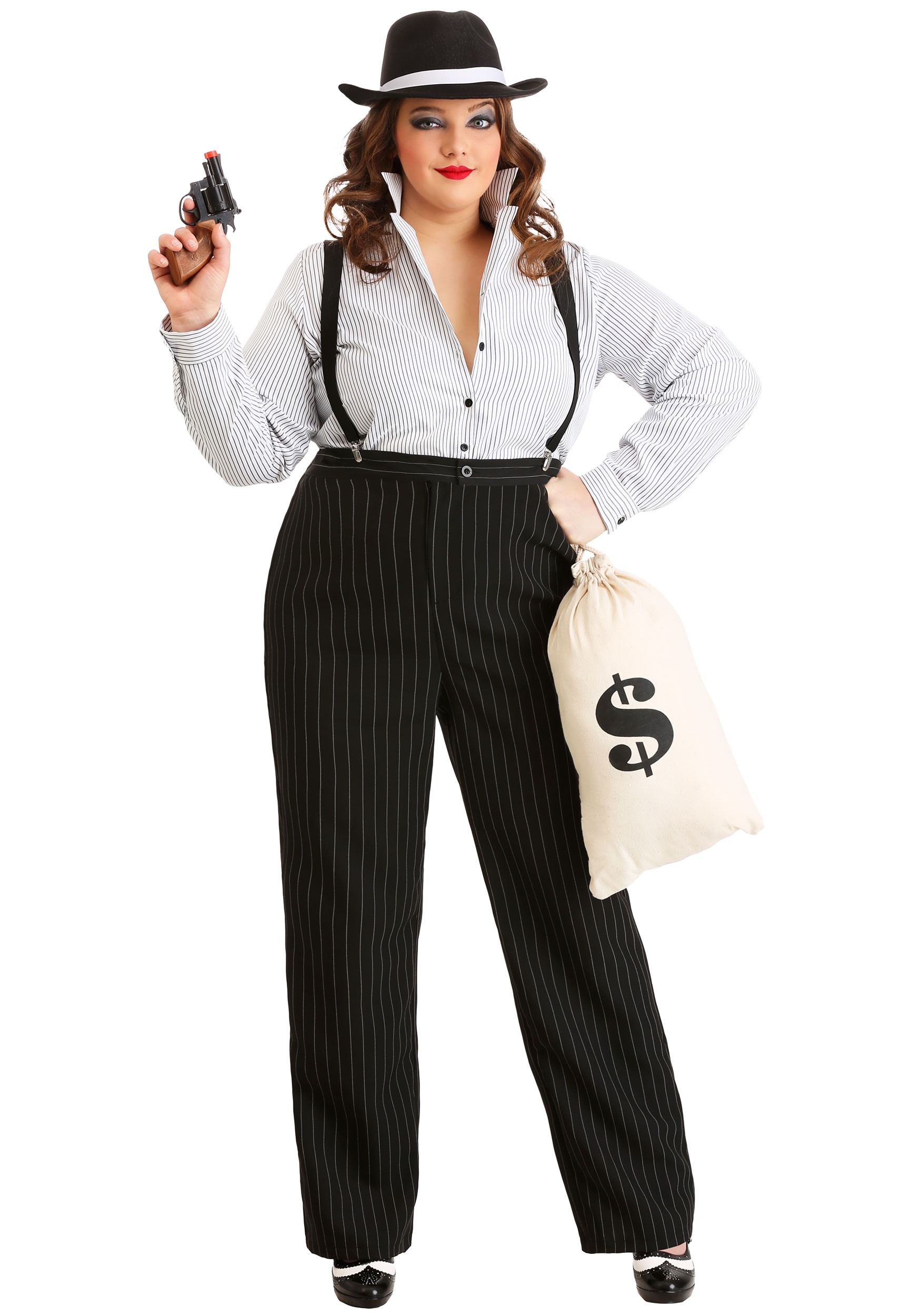 1920s Gangster Lady Plus Size Costume | Decades Costumes