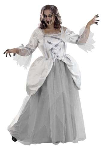 Womens Plus Size 18th Century Ghost Costume