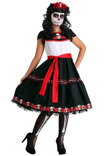 Sassy Sugar Skull Costume for Women