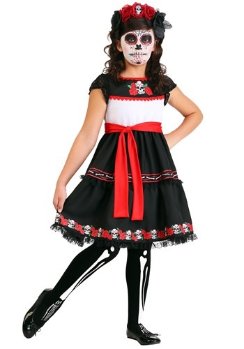 Sassy Sugar Skull Costume for Girls