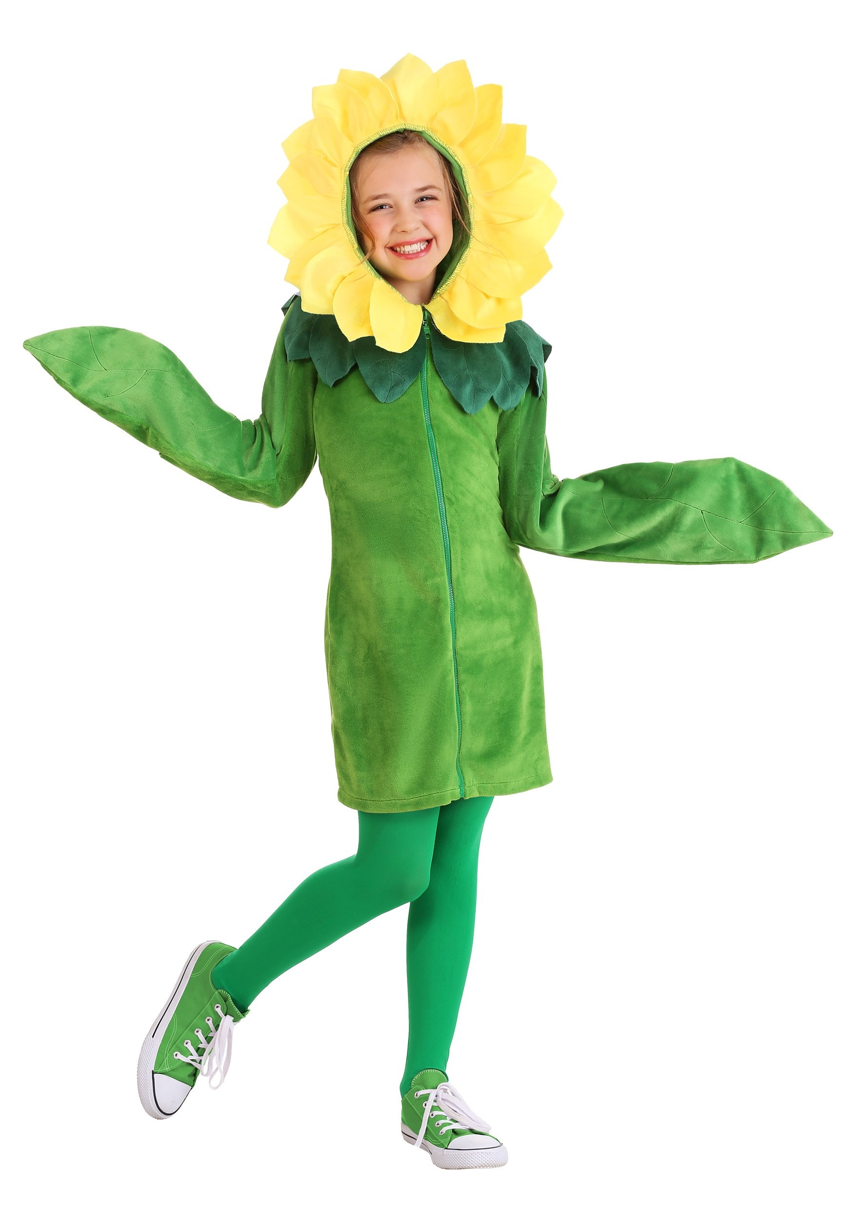 Vestido de sudadera con capucha de flor de niña Multicolor