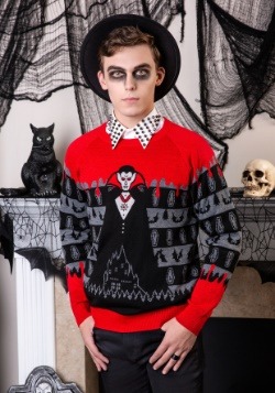 Dracula Vampire Ugly Halloween Adult Sweater update1 alt1