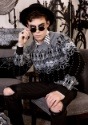 Black and White Skeleton Adult Ugly Halloween Sweater update