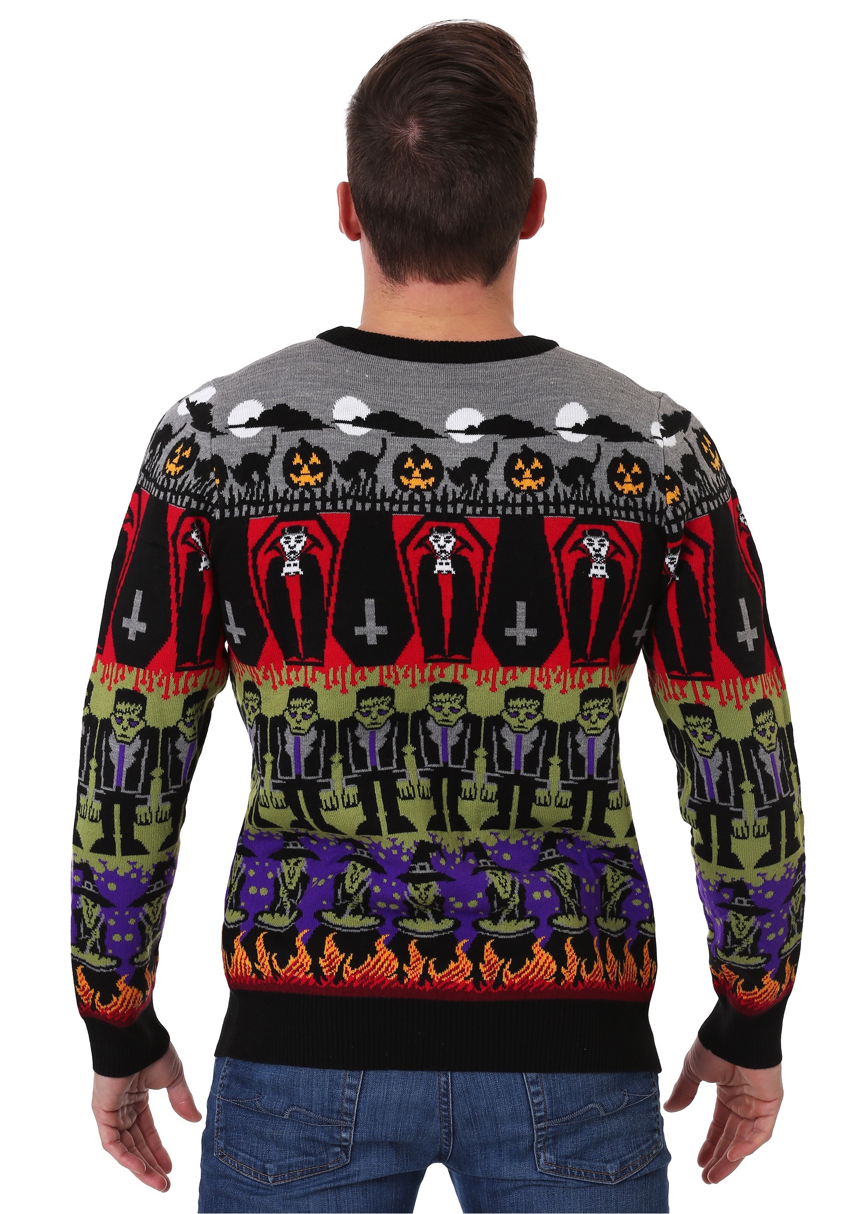Suéter de Halloween de los monstruos clásicos de adultos clásicos ...