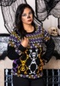 Day of the Dead Dancing Skeletons Ugly Halloween Sweater Upd