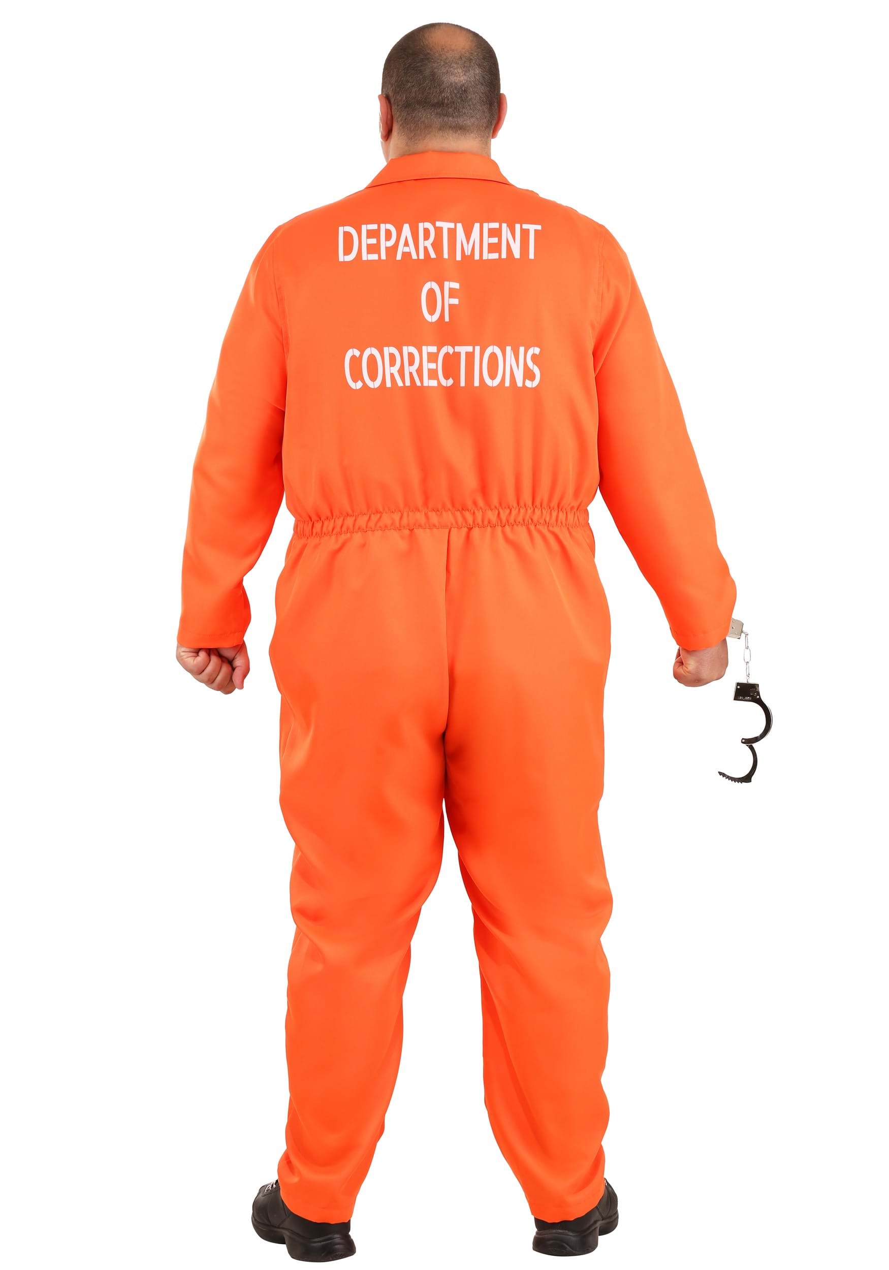 Maand Gelovige gen Men's Plus Size Orange Prison Jumpsuit