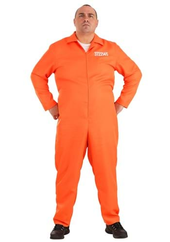 Plus Size Men's Prison Jumpsuit Costume