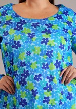 Plus Size Wild Flower 70s Disco Dress for Women Alt 7