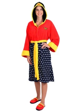 Wonder Woman Hooded Fleece Robe and Slipper Set