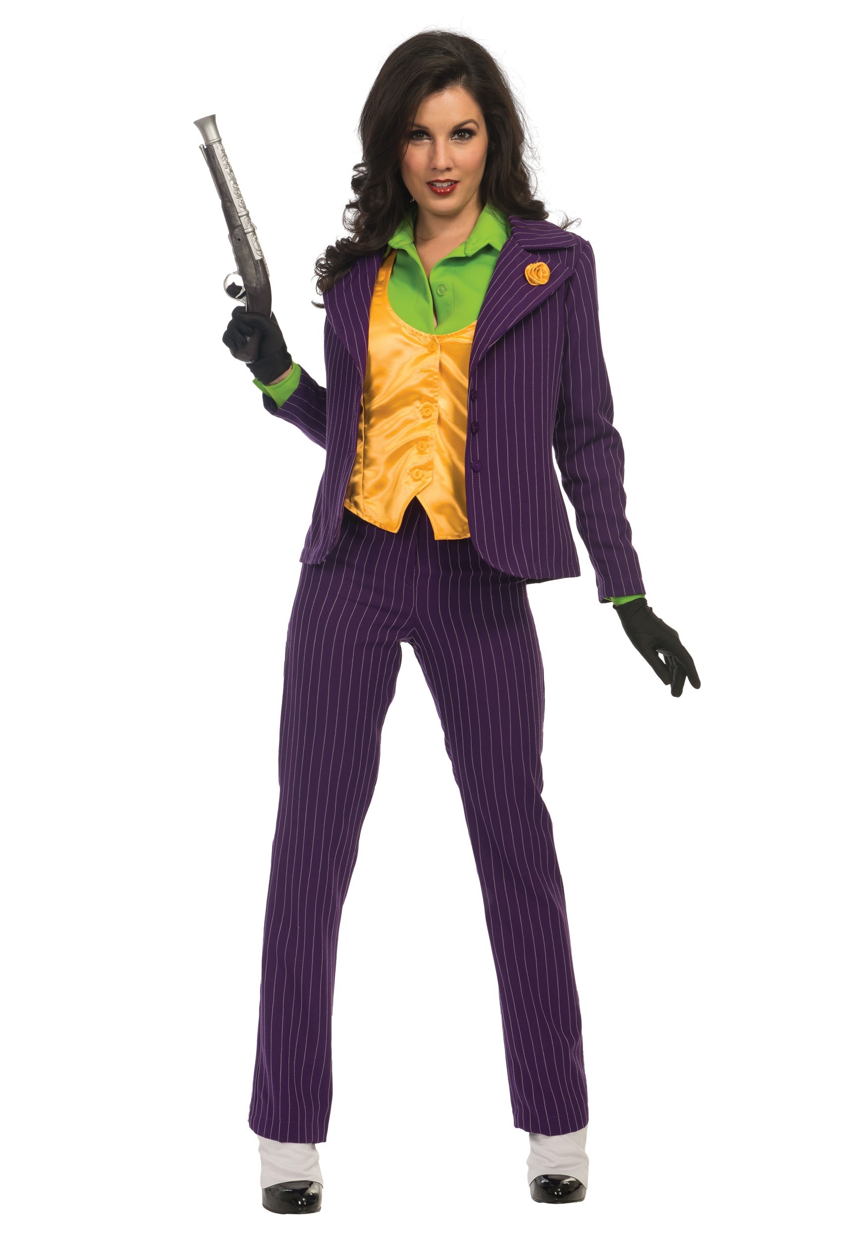 Photos - Fancy Dress JOKER Charades Premium  Costume for Women Green/Purple/Yellow 