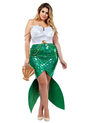 Women's Plus Size Alluring Sea Siren Mermaid Costume