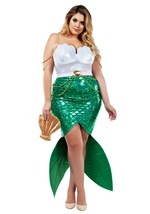 Women's Plus Size Alluring Sea Siren Mermaid Costume Update 