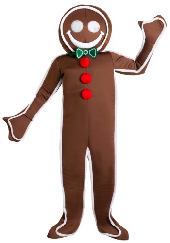 Boy's fortnite cosplay costume store gingerbread man jumpsuit for halloween