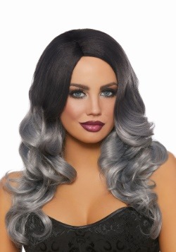 Long Black/Grey Ombre Wig