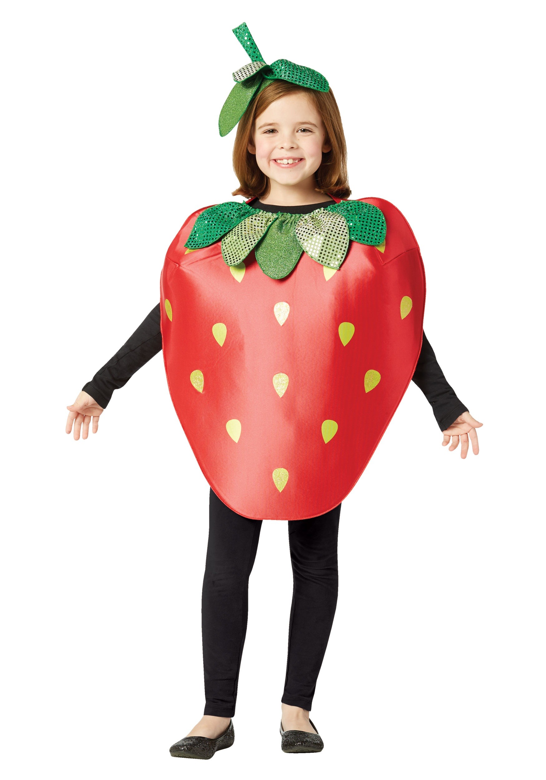 Disfraz de fresa para niños Multicolor