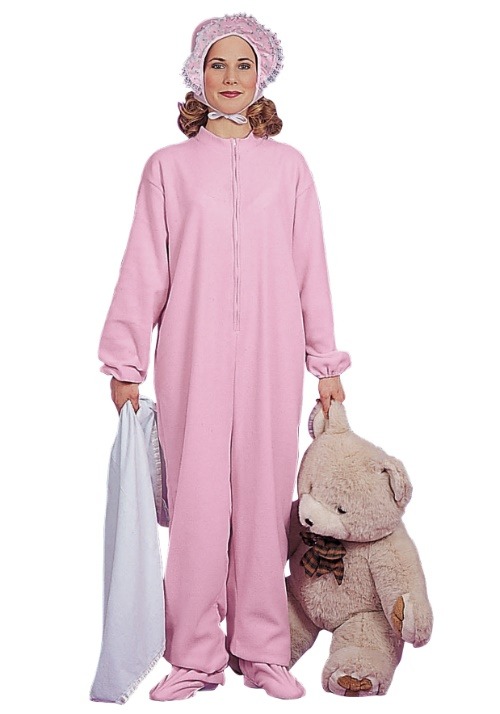 Womens Pink Adult Baby Pajamas Costume