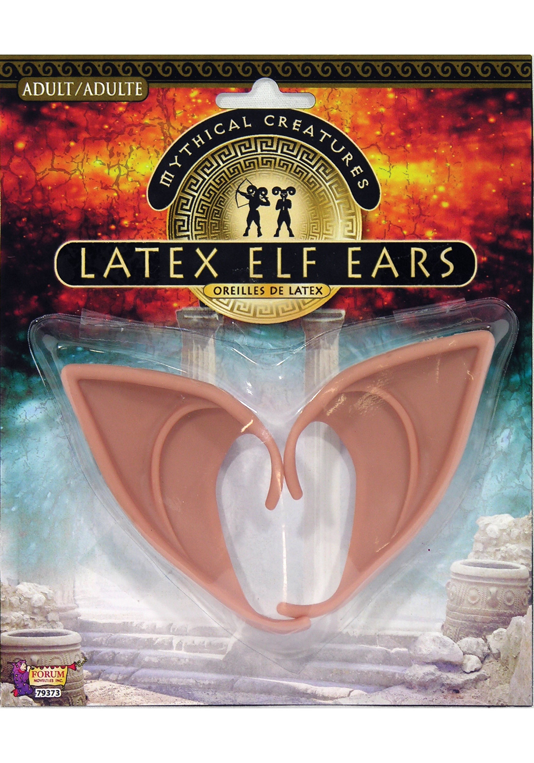 Pointed latex ears fit over your ears Pieces attach with included spirit gum adhesive Spirit gum remover included for easy removal Instructions included