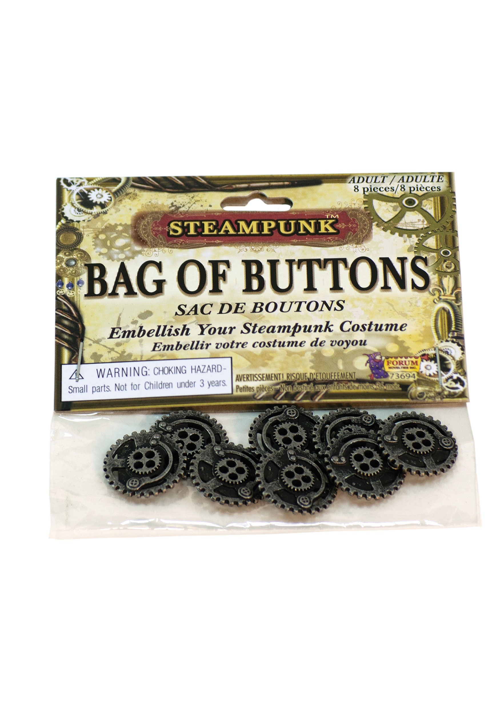 Steampunk Gear Buttons