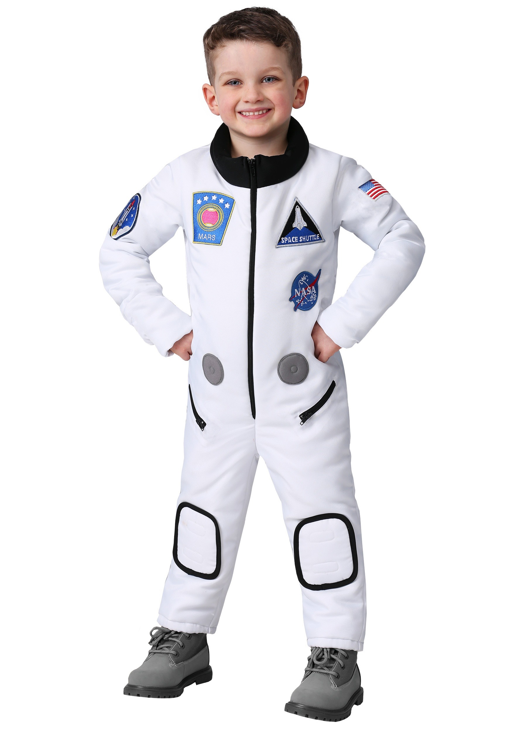 Photos - Fancy Dress Deluxe FUN Costumes  Astronaut Costume for a Toddler Blue/Yellow/Wh 