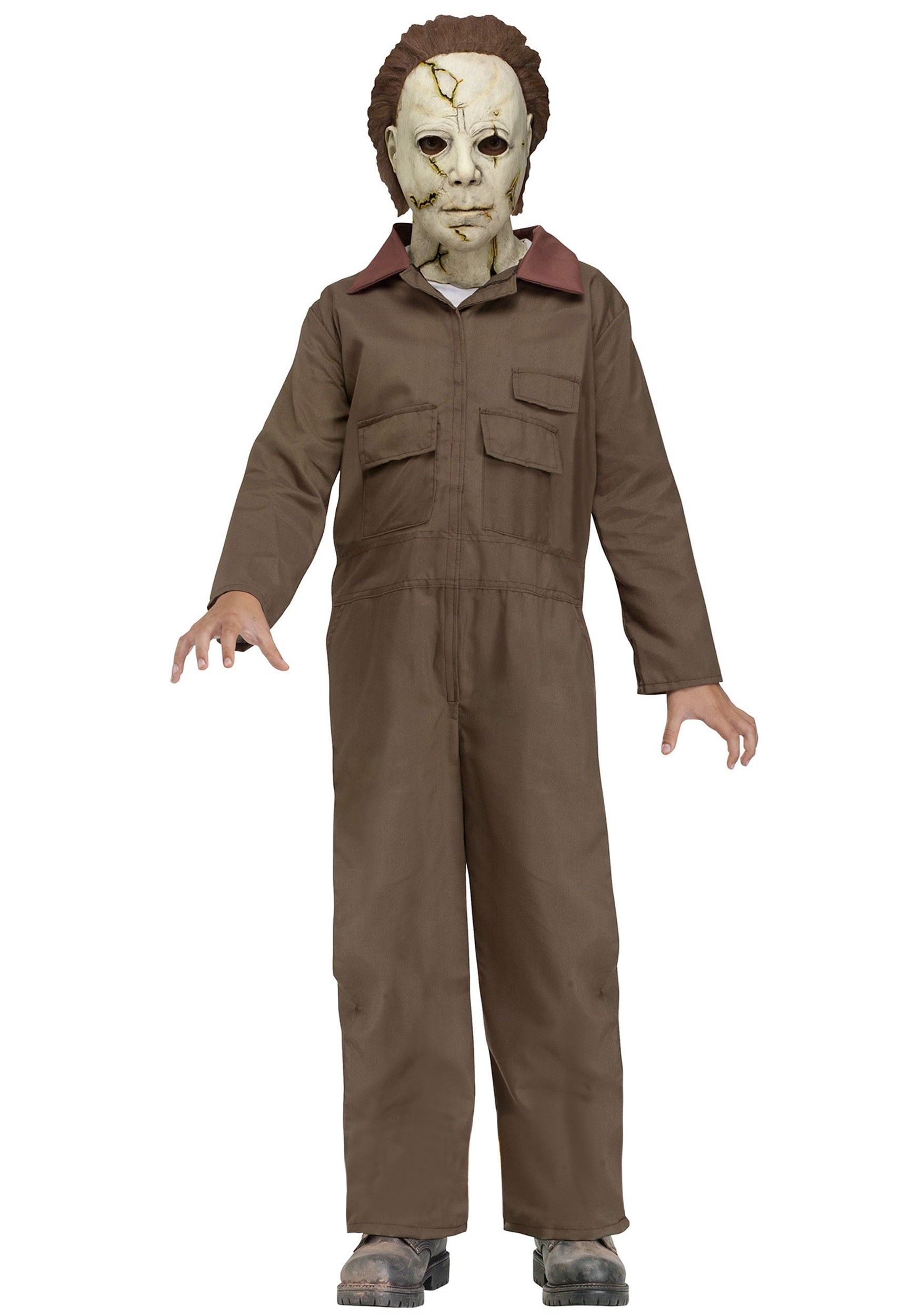 Photos - Fancy Dress Zombie Fun World Rob  Halloween Michael Myers Costume for Kids Brown 
