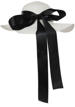 Straw Hat with Ribbon