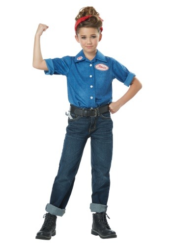 Rosie the Riveter Girl's Costume