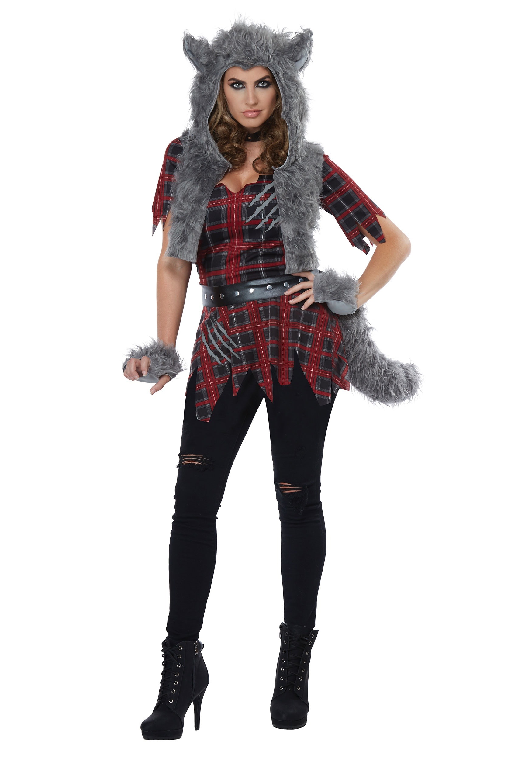 Photos - Fancy Dress California Costume Collection She-Wolf Costume for Women Black/Red/ 