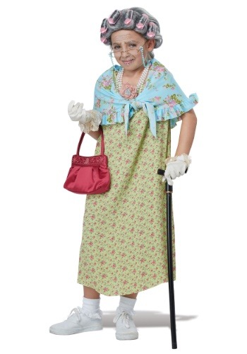 Girls Old Lady Costume Kit
