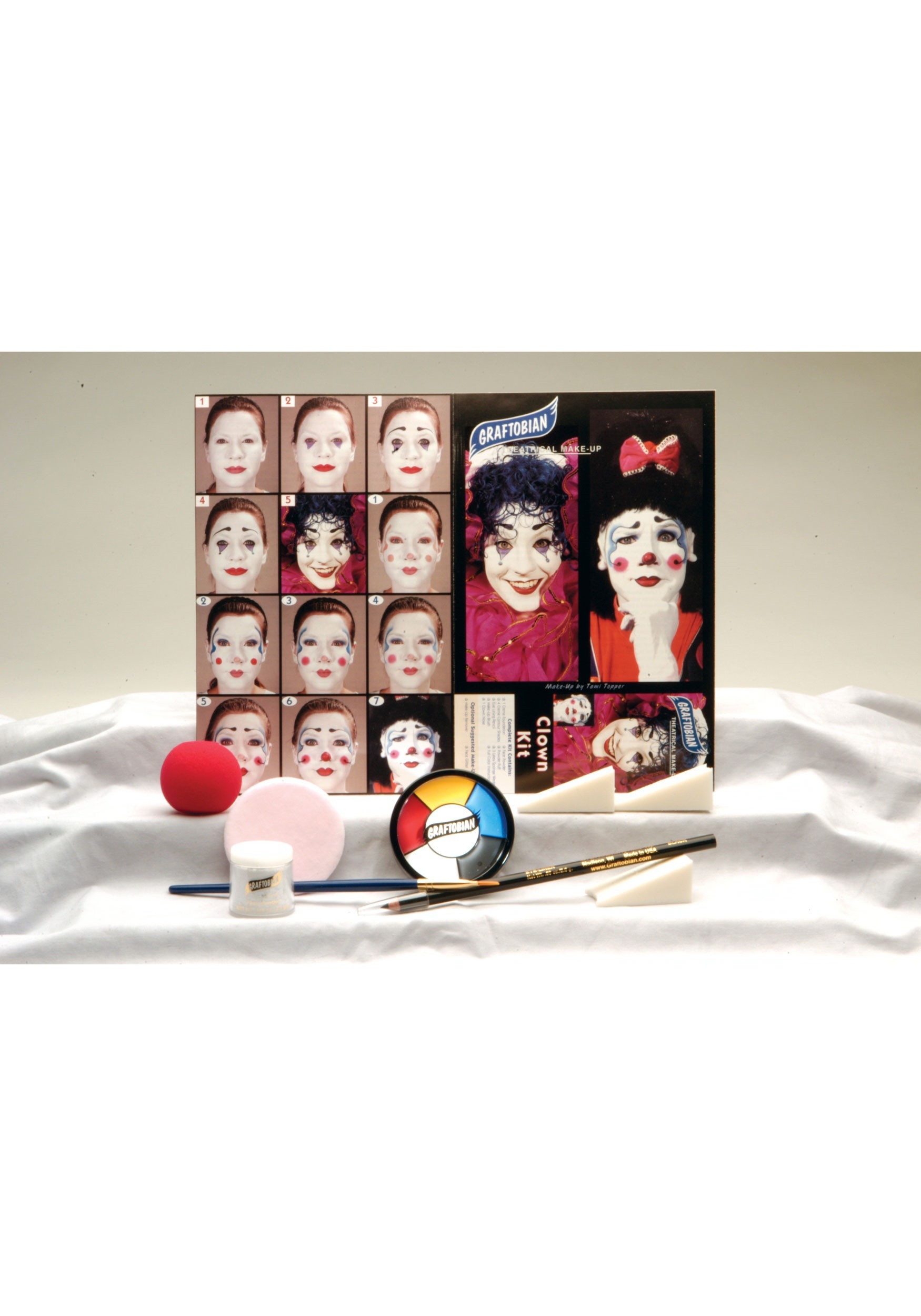 Kit de maquillaje de payaso de circo de Deluxe de Deluxe Multicolor Colombia