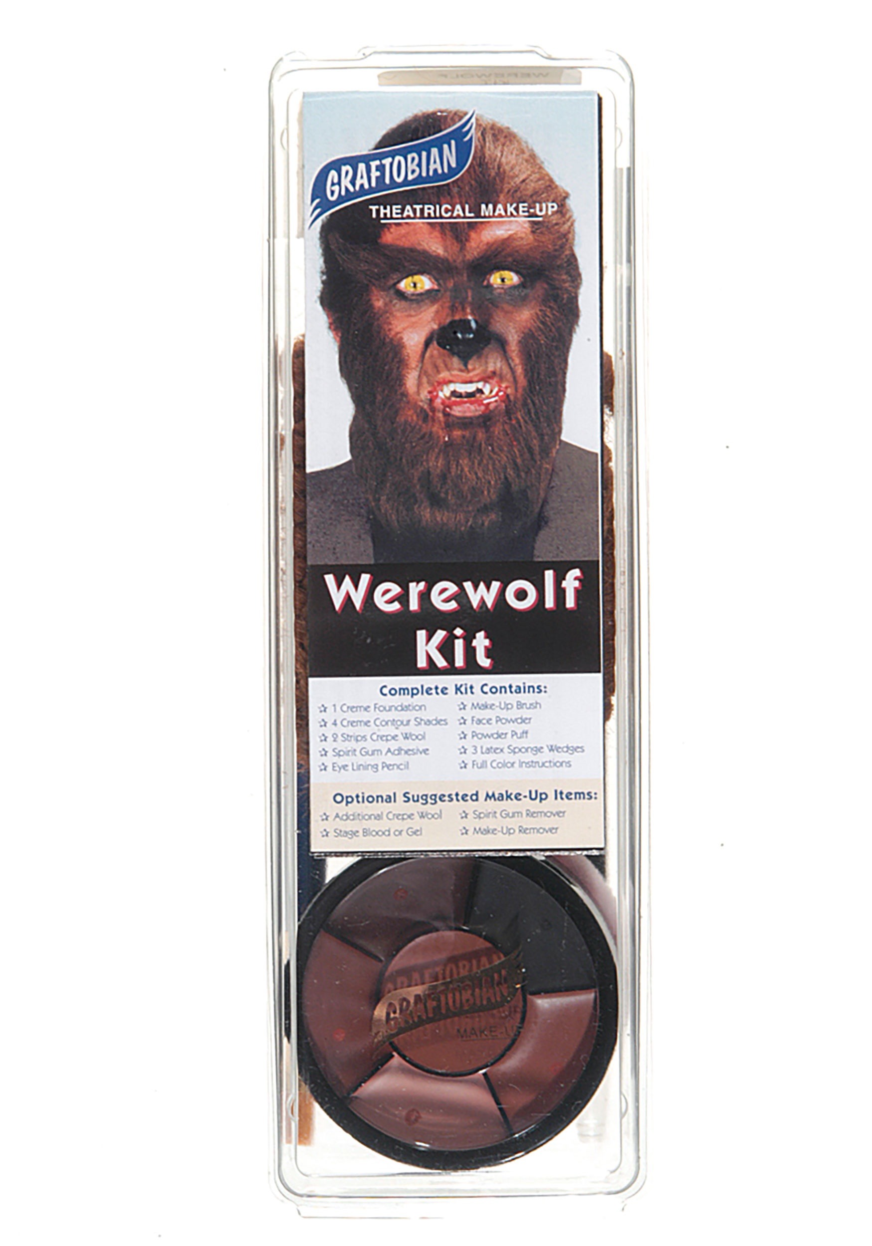 Kit de maquillaje de hombres lobo de territorio de Deluxe Graftobian Multicolor
