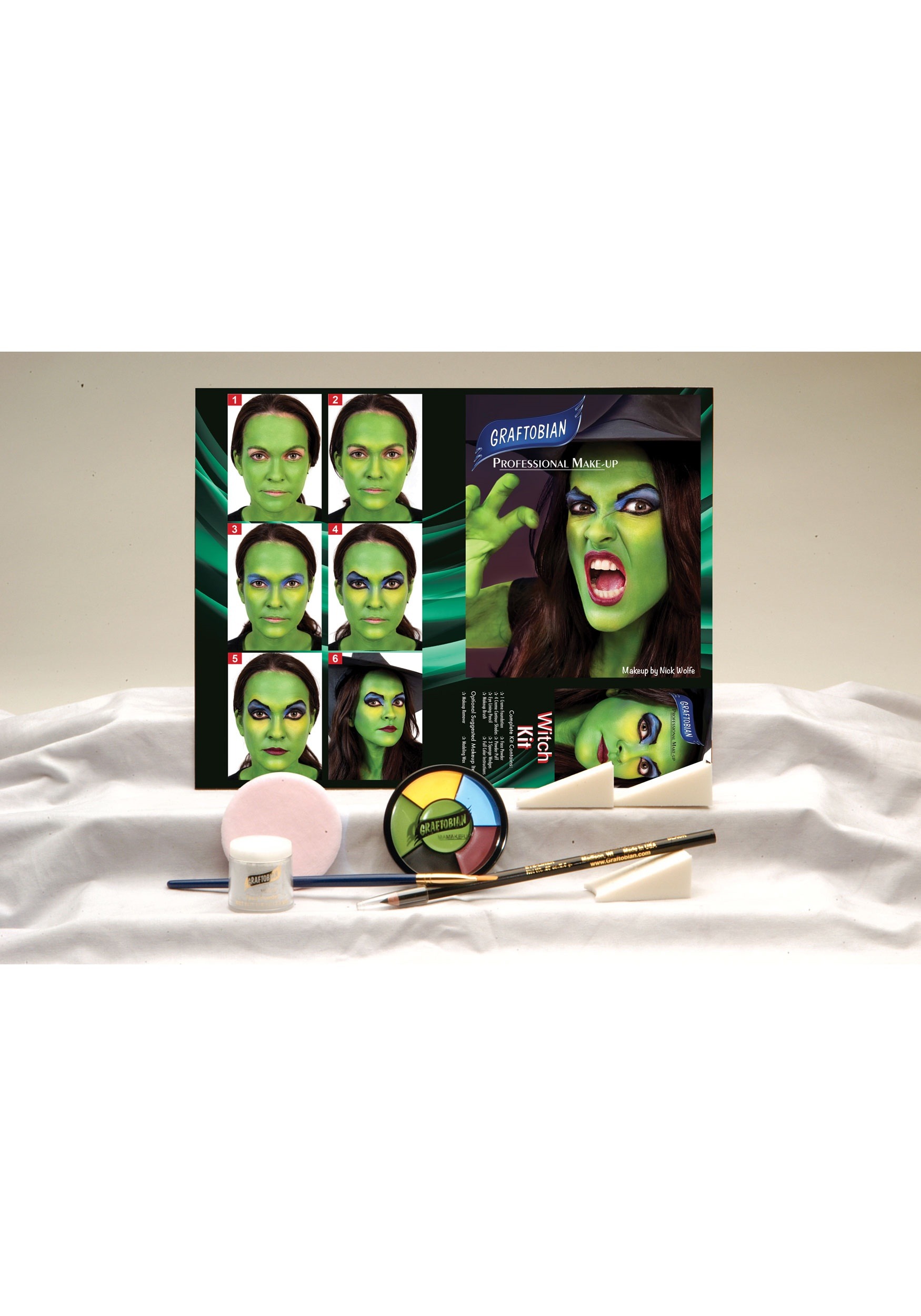 Kit de maquillaje de bruja de Deluxe Graftobian Deluxe Multicolor Colombia