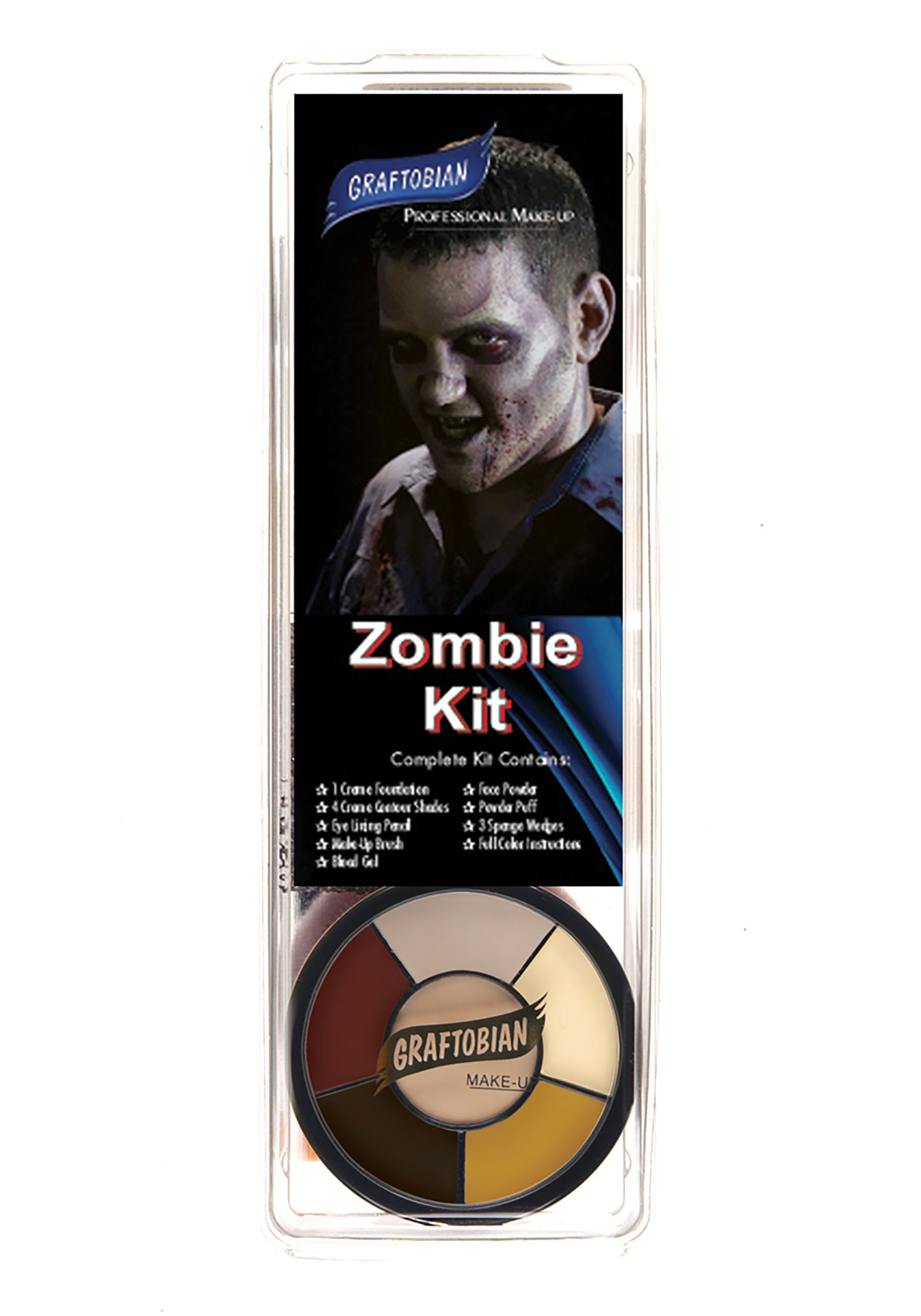 Kit de maquillaje de maquillaje zombie de Deluxe Zombie de Graftobian Multicolor Colombia
