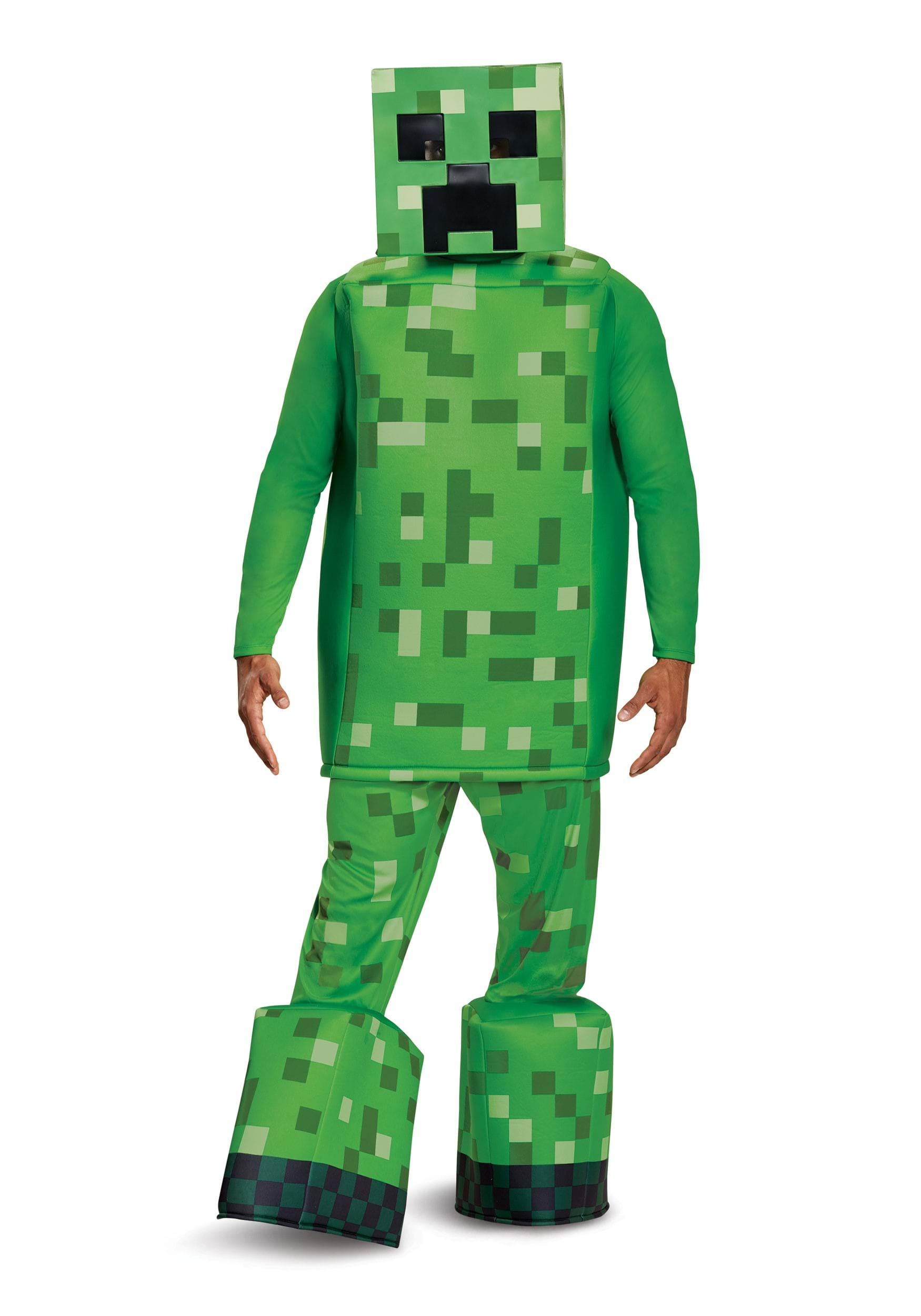 Minecraft Creeper Jumpsuit Classic Halloween Fancy-Dress Costume