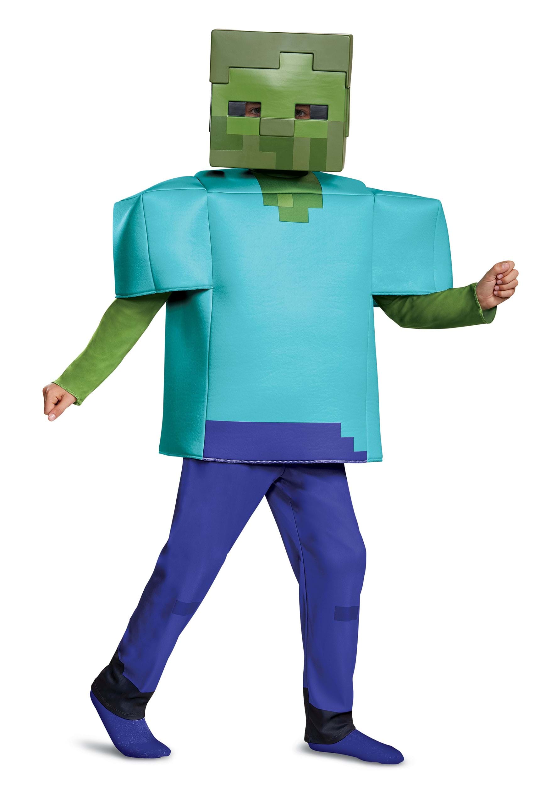 Disfraz de zombie de Minecraft Deluxe para niños Multicolor