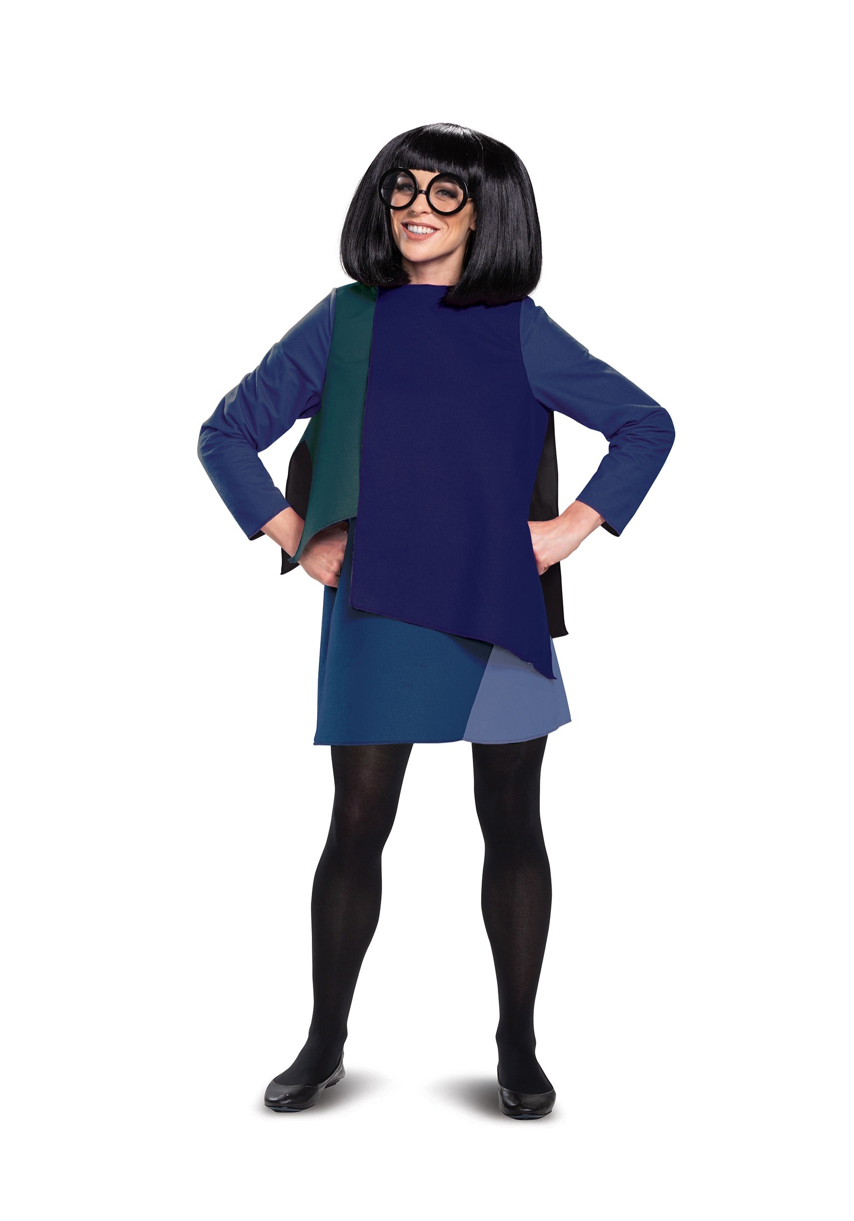 Photos - Fancy Dress Deluxe Disguise  Adult Edna Costume Incredibles 2 Black/Blue 