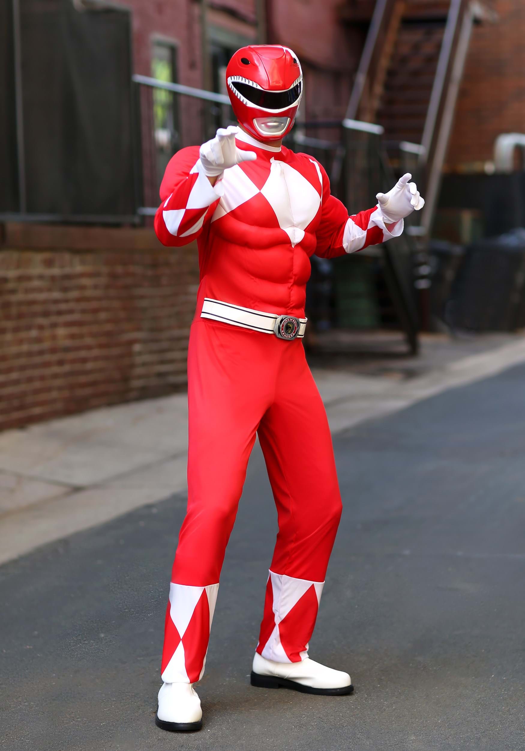 Power Rangers Men's Red Ranger Muscle Costume