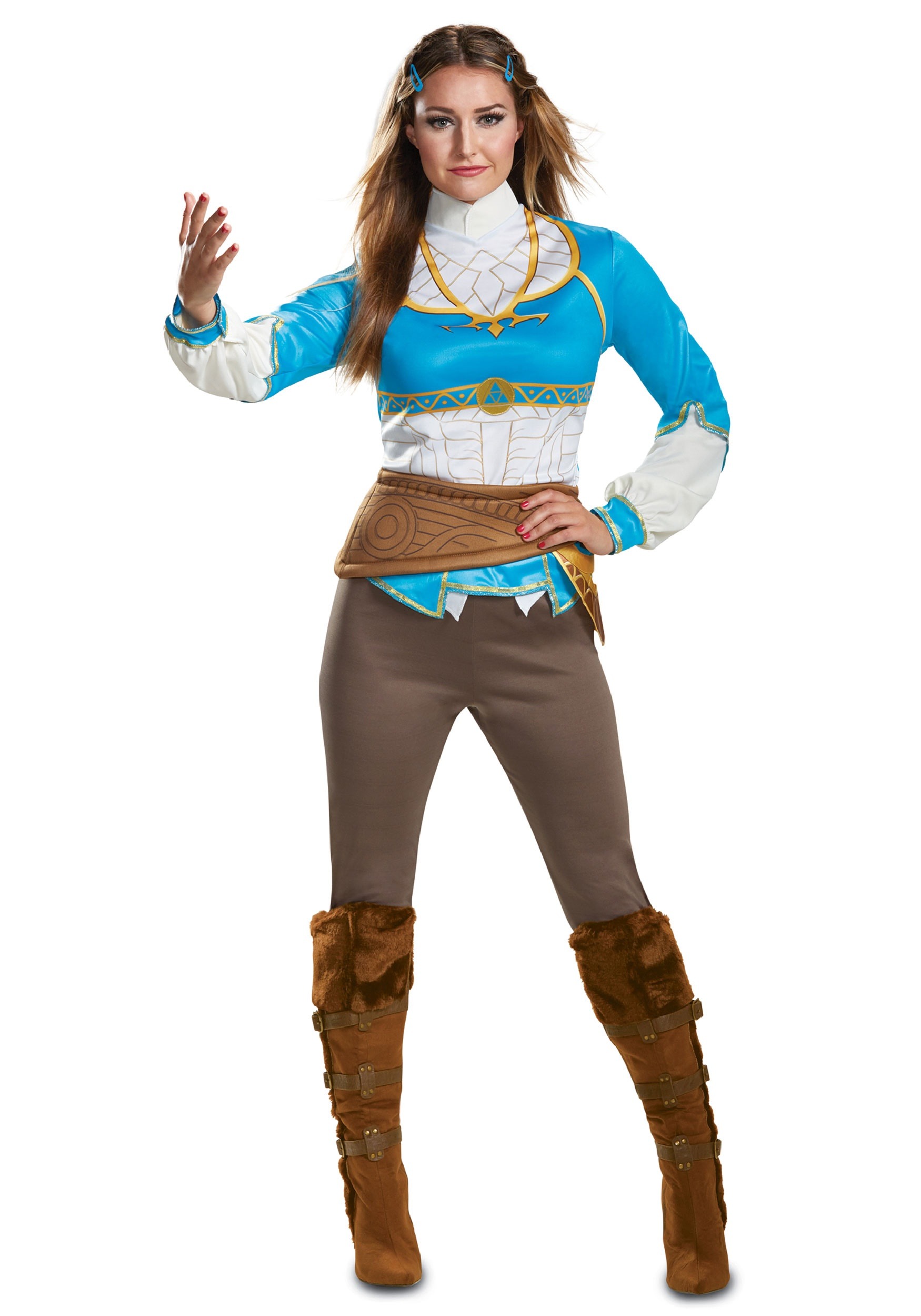 Photos - Fancy Dress Disguise Breath of the Wild Zelda Adult Costume Yellow/Blue/White