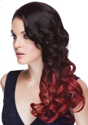 Crimson Sangria 22" Heat Stylable Clip In Hair Extensions