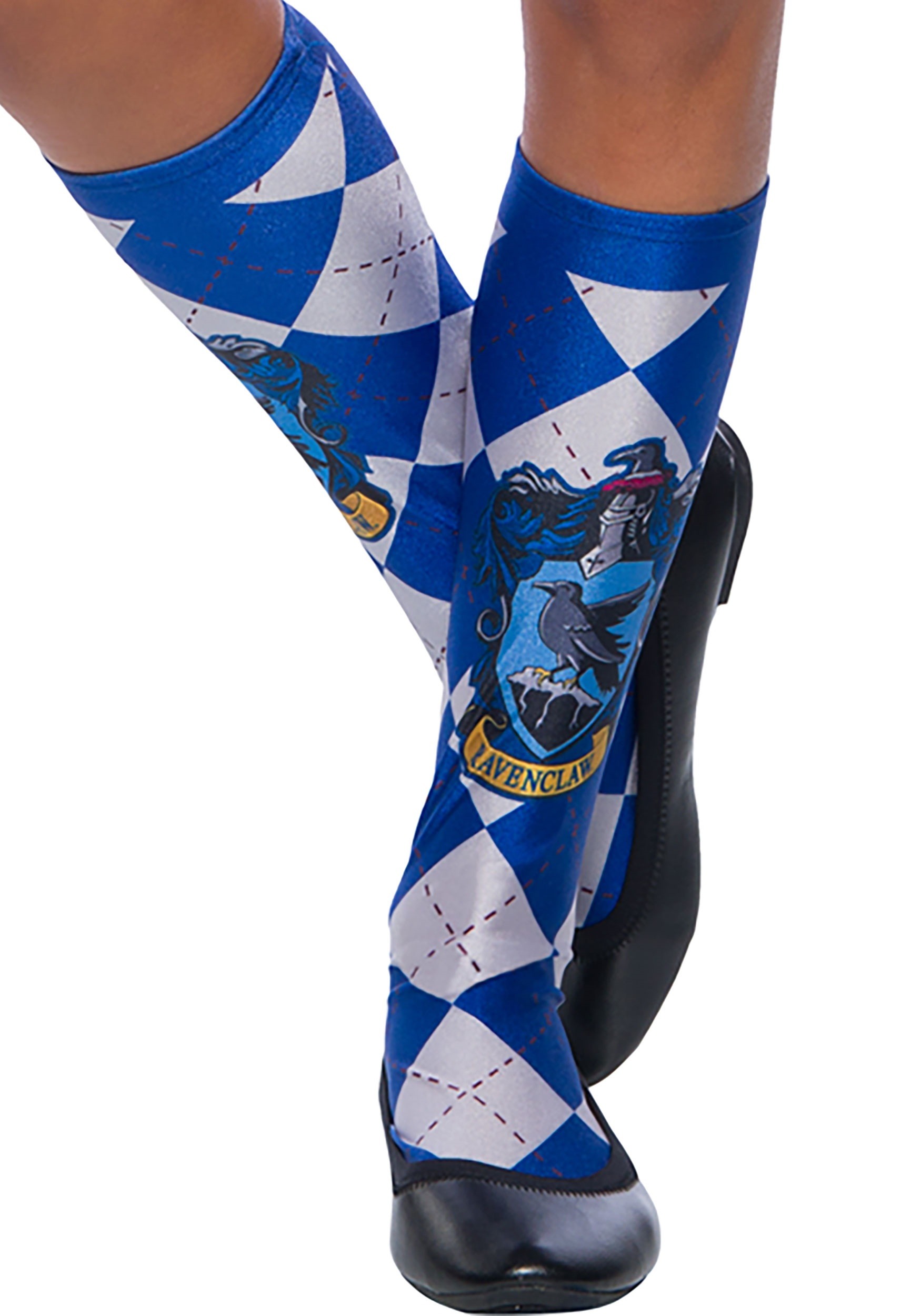 Harry Potter Ravenclaw Crest all over Pattern Argyle Men's Crew Socks 