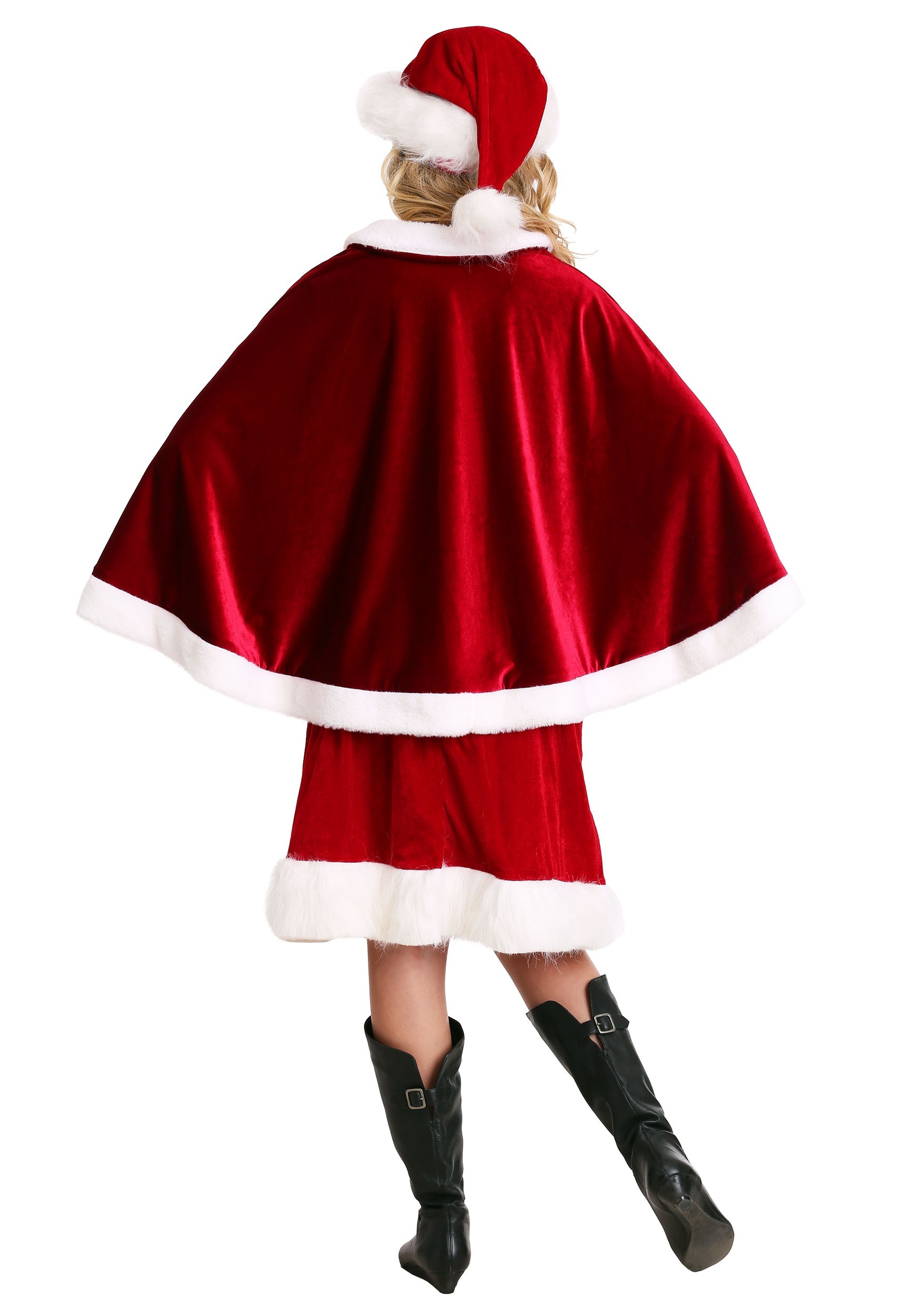 Details about   Christmas Cape Outfit Cloak Womens Ladies Fancy Dress Mrs Santa Claus Adult Miss